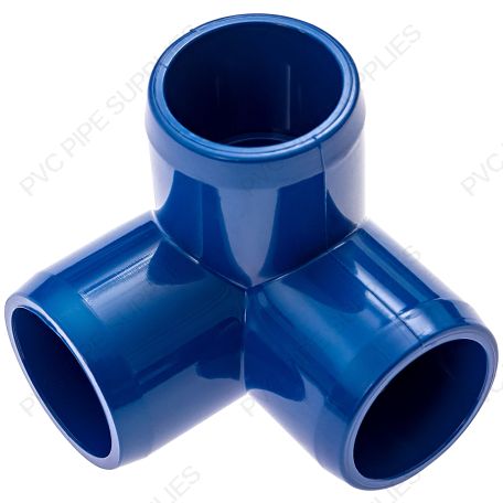 1 1/2" Blue 3-Way Furniture Grade PVC Fitting 1 1/2" Blue 3-Way Furniture Grade PVC Fitting