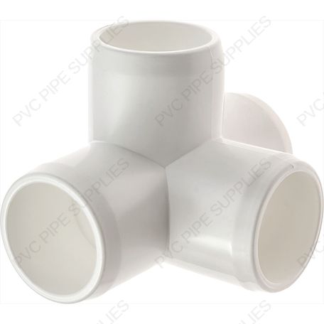 1 1/2" White 4-Way Furniture Grade PVC Fitting