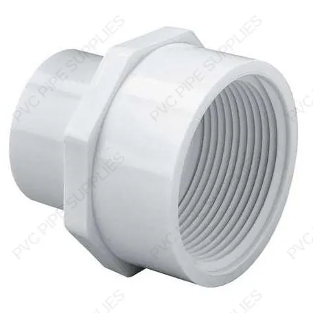 Lesso America 3/4 Inch PVC Female Adapter Fitting - Schedule 40 White (SOC ?? FIPT) - 5 Pack