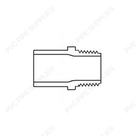 3/4" PVC Schedule Male Spigot Adaptor Spigot x MPT, 461-007 3/4" PVC Schedule Male Spigot Adaptor Spigot x MPT, 461-007