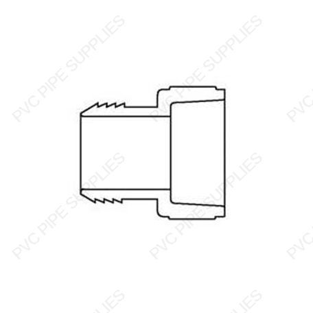 1 1/2" PVC Schedule 40 Insert Adaptor Insert x Socket, 474-015 1 1/2" PVC Schedule 40 Insert Adaptor Insert x Socket, 474-015