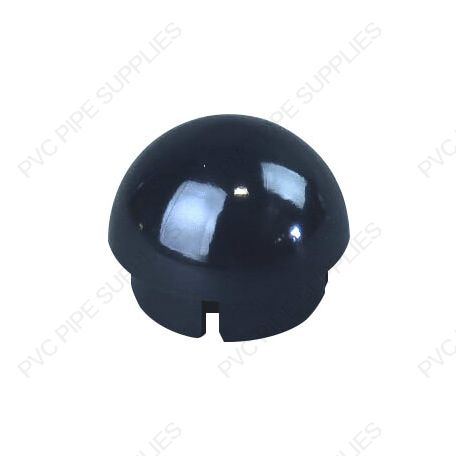 1 1/4" Black Ball Cap Furniture Grade PVC Fitting