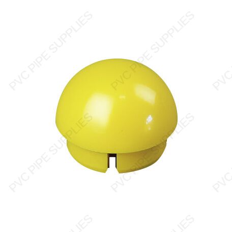 1 1/4" Yellow Ball Cap Furniture Grade PVC Fitting