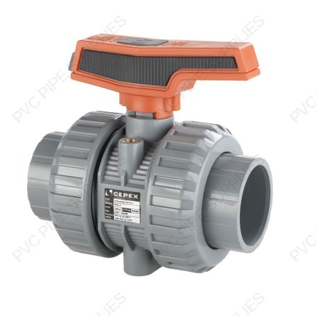 2 1/2" CPVC Industrial Ball Valve Gray Threaded - 22248VIT 2 1/2" CPVC Industrial Ball Valve Gray Threaded - 22248VIT