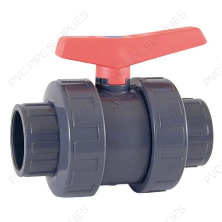 3" PVC Industrial Ball Valve Gray Socket, EPDM Seals - 21132 3" PVC Industrial Ball Valve Gray Socket, EPDM Seals - 21132