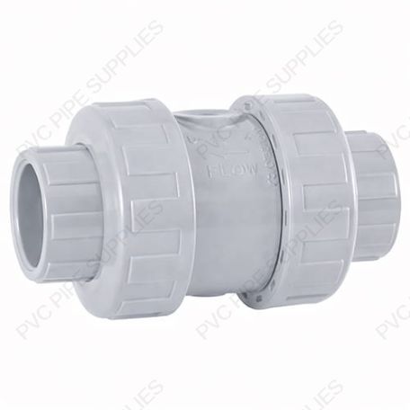 4" CPVC True Union Ball Check Valve, Gray Socket, VITON Seals- 27401