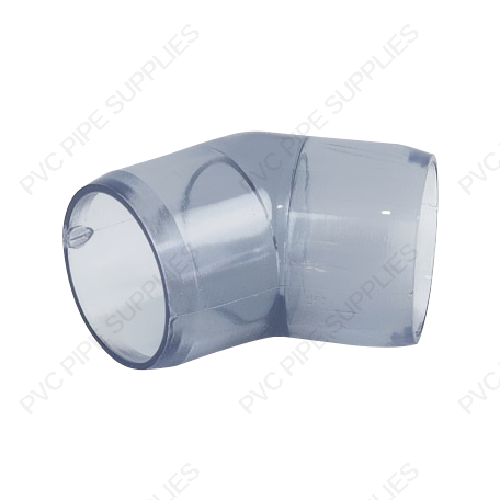 1 1/4" White 45 Elbow Furniture Grade PVC Fitting 1 1/4" White 45 Elbow Furniture Grade PVC Fitting