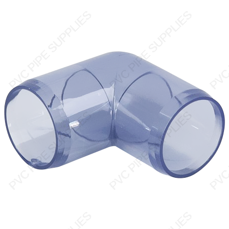 3/4" Clear Elbow Furniture Grade PVC Fitting 3/4" Clear Elbow Furniture Grade PVC Fitting