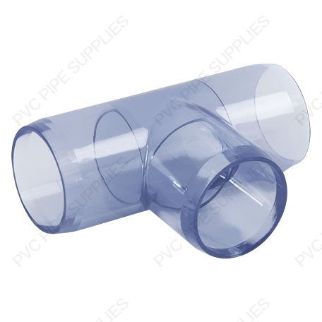 1/2" Clear Tee Furniture Grade PVC Fitting 1/2" Clear Tee Furniture Grade PVC Fitting