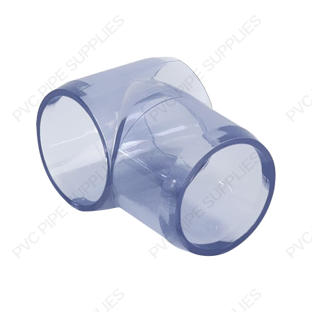 1/2" Clear T-L Slip Tee Furniture Grade PVC Fitting 1/2" Clear T-L Slip Tee Furniture Grade PVC Fitting