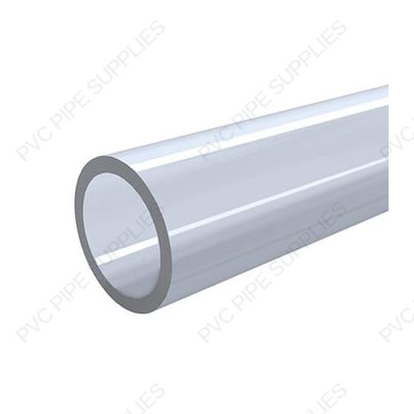 3/8" x 5' Clear PVC Schedule 40 Pipe, PL-003 3/8" x 5' Clear PVC Schedule 40 Pipe, PL-003