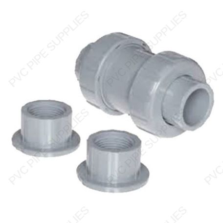 1 1/4" CPVC Ball Check Valve Gray Socket / Threaded - 27389 1 1/4" CPVC Ball Check Valve Gray Socket / Threaded - 27389