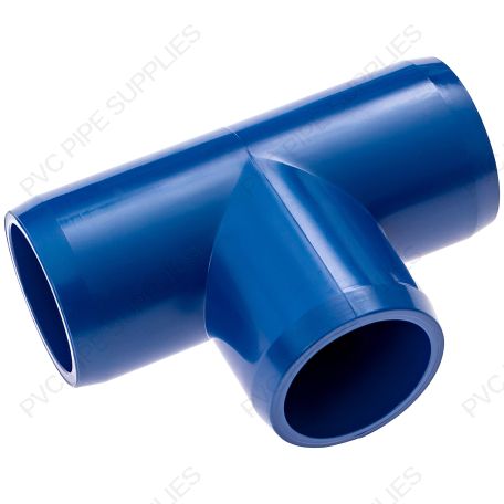 3/4" Blue Tee Furniture Grade PVC Fitting
