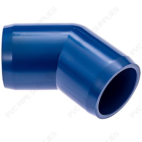 1" Blue 45 Elbow Furniture Grade PVC Fitting 1" Blue 45 Elbow Furniture Grade PVC Fitting