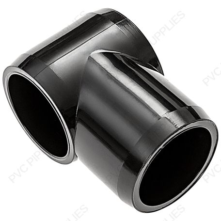 1 1/4" Black T-L Slip Tee Furniture Grade PVC Fitting 1 1/4" Black T-L Slip Tee Furniture Grade PVC Fitting