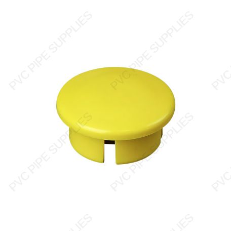 1 1/4" Yellow Dome Cap Furniture Grade PVC Fitting 1 1/4" Yellow Dome Cap Furniture Grade PVC Fitting