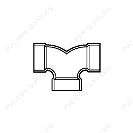 3" DWV Double 1/4 Bend H x H x H Fitting, D327-030 3" DWV Double 1/4 Bend H x H x H Fitting, D327-030
