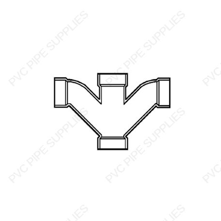 3" Double Comb Y & 1/8" DWV Fitting, D507-030 3" Double Comb Y & 1/8" DWV Fitting, D507-030