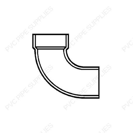 1 1/2" DWV 1/2 Long Sweep Spg x Hub Fitting, D309-015