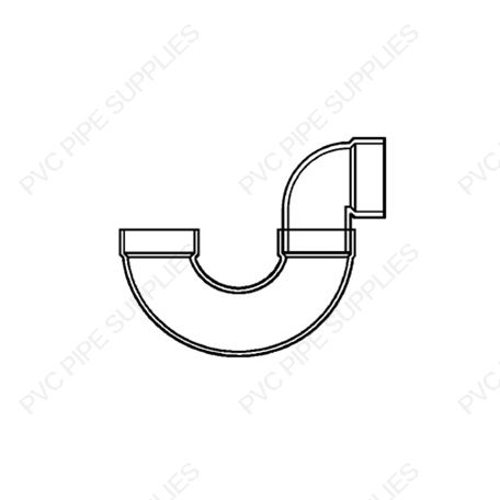 2" P Trap Low Profile DWV Fitting, D706-021
