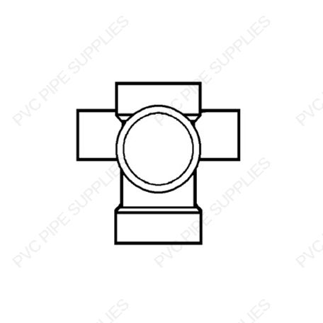 3" x 2" San Tee 2 Inl DWV Fitting, D418-338 3" x 2" San Tee 2 Inl DWV Fitting, D418-338