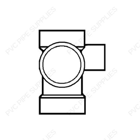 3" x 1 1/2" San Tee 1Inl Rh DWV Fitting, D417-337 3" x 1 1/2" San Tee 1Inl Rh DWV Fitting, D417-337