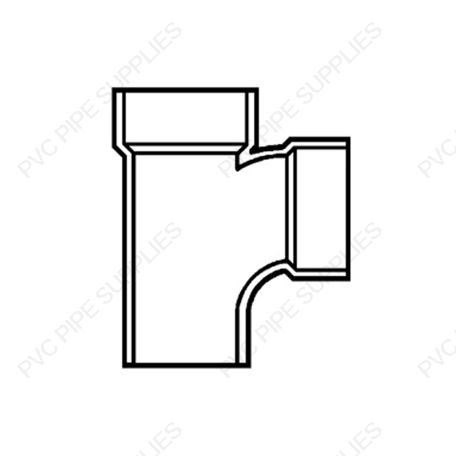 3" x 3" x 2" San Tee DWV Fitting, D404-338 3" x 3" x 2" San Tee DWV Fitting, D404-338