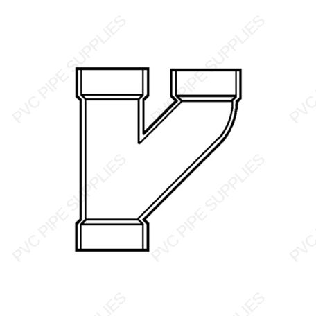 3" Upright Wye H x H x H DWV Fitting, D605-030 3" Upright Wye H x H x H DWV Fitting, D605-030