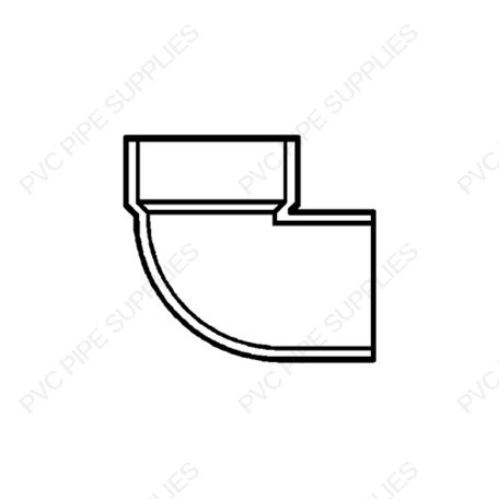 1 1/2" DWV Vent Ellbow Hub x Spg Fitting, D333-015 1 1/2" DWV Vent Ellbow Hub x Spg Fitting, D333-015
