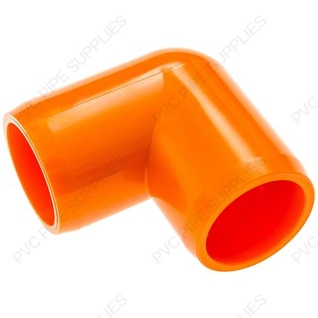 1 1/2" Orange Elbow Furniture Grade PVC Fitting 1 1/2" Orange Elbow Furniture Grade PVC Fitting