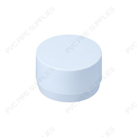 1 1/2" White End Cap Furniture Grade PVC Fitting