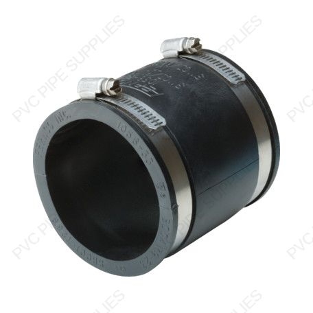 2" PVC to PVC / Cast Iron to Cast Iron EPDM Flex Coupling 2" PVC to PVC / Cast Iron to Cast Iron EPDM Flex Coupling