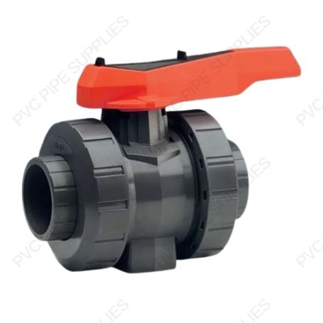 1 1/4" Georg Fischer 546 Series PVC True Union Ball Valve with socket and threaded ends 1 1/4" Georg Fischer 546 Series PVC True Union Ball Valve with socket and threaded ends