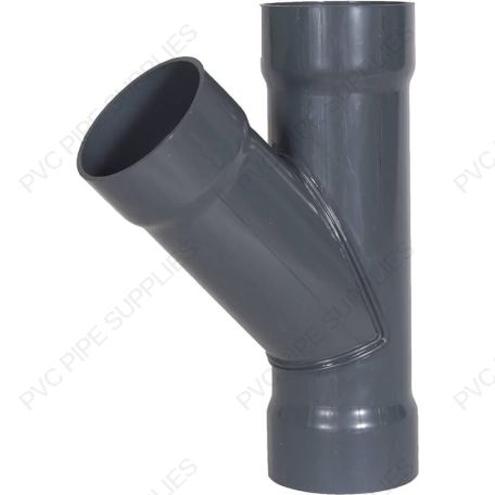 6" x 6" x 3" PVC Duct 45 Deg Wye, 1034-Y-0603