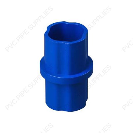 1 1/4" Blue Internal Coupling Sch 40 Furniture Grade PVC Fitting