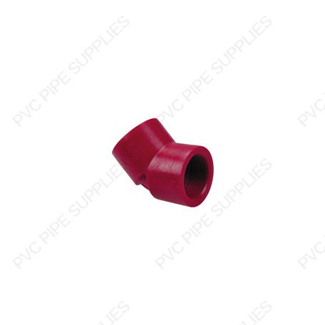 1/2" Red Kynar PVDF 45 Elbow, 3819-005 1/2" Red Kynar PVDF 45 Elbow, 3819-005