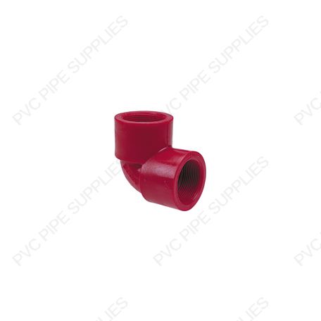 1 1/2" Red Kynar PVDF 90 Elbow, 3808-015 1 1/2" Red Kynar PVDF 90 Elbow, 3808-015