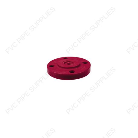 6" Red Kynar PVDF Blind, Web Flange, 3853-060 6" Red Kynar PVDF Blind, Web Flange, 3853-060