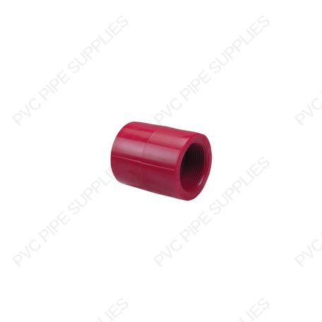 1" Red Kynar PVDF Coupler, 3830-010 1" Red Kynar PVDF Coupler, 3830-010
