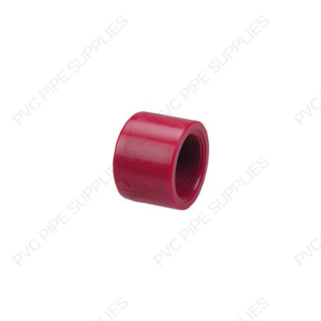 3/4" Red Kynar PVDF Cap, 3848-007