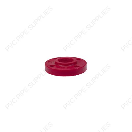 1/2" Red Kynar PVDF Heavy Duty Flange, 3852-H05 1/2" Red Kynar PVDF Heavy Duty Flange, 3852-H05
