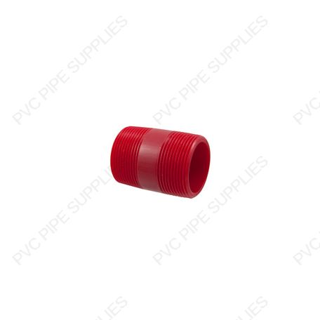 3/4" x 6" Red Kynar PVDF Nipples, 3861-109 3/4" x 6" Red Kynar PVDF Nipples, 3861-109