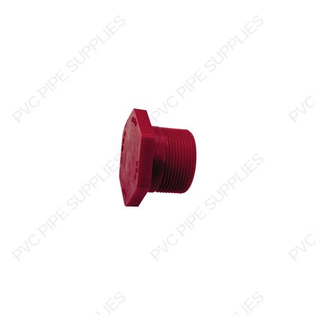 2" Red Kynar PVDF Plug, 3850-020 2" Red Kynar PVDF Plug, 3850-020