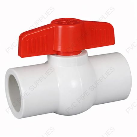 3/4" PVC Compact Ball Valve White Socket, 1007WS