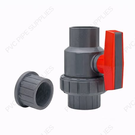 3" Single Union Ball Valve, Gray w/ Threaded ends, 1130GT