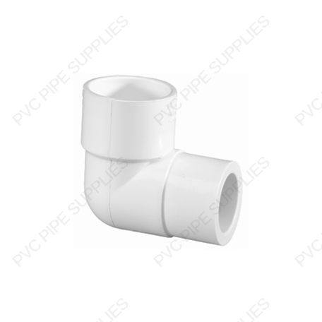 1 1/2" x 1" Schedule 40 PVC 90 Elbow Socket, 406-211