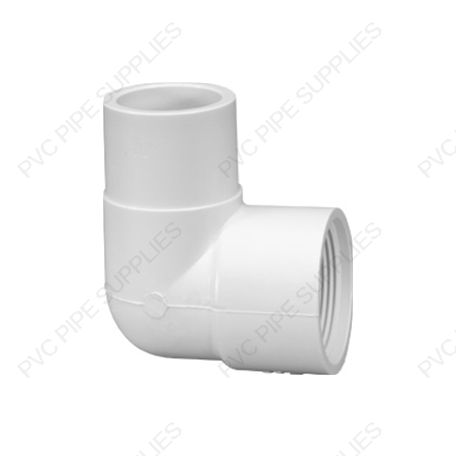 1 1/4" Schedule 40 PVC 90 Street Elbow Spigot x FPT, 411-012 1 1/4" Schedule 40 PVC 90 Street Elbow Spigot x FPT, 411-012