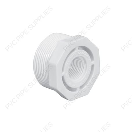 1 1/2" x 1" Schedule 40 PVC Reducer Bushing MPT x FPT, 439-211