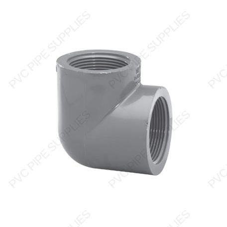 1/4" Schedule 80 PVC 90 Deg Elbow Threaded, 808-002