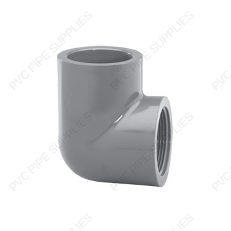 1" Schedule 80 PVC 90 Deg Elbow Socket x FPT, 807-010